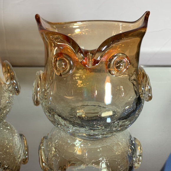 Vintage Handblown Glass Owls - Picture 2 of 10